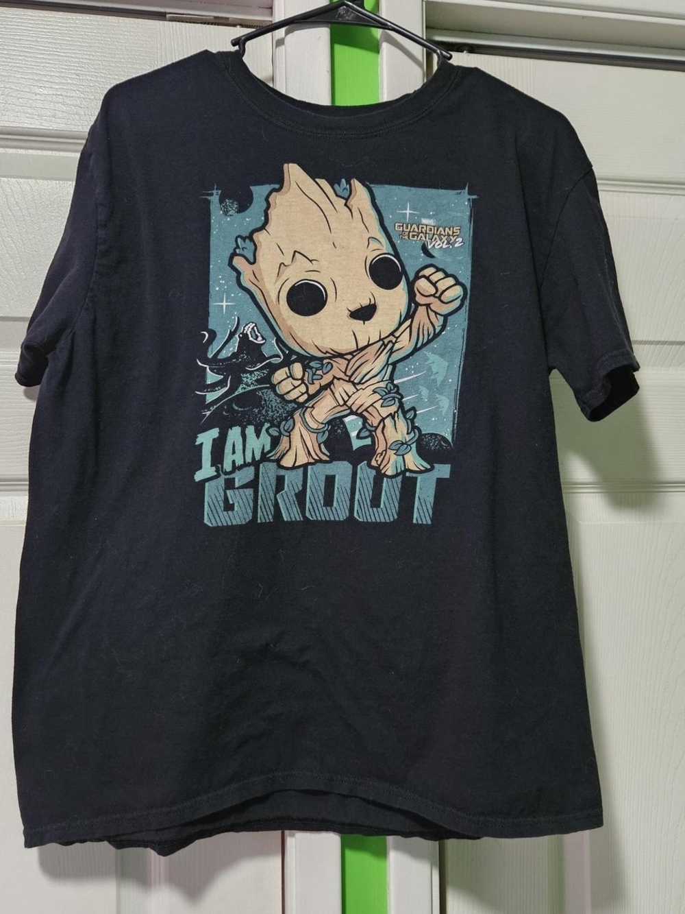 Funko Black Tee with Baby Groot Graphic
